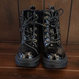 River Island Glossy Black Kids Boots